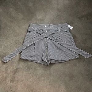 Gap Striped Paper Bag High-rise Shorts